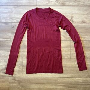 Lululemon Red Swiftly Long Sleeve